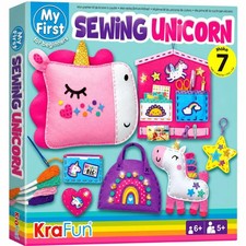 KRAFUN Unicorn Beginner Sewing Kit for 10-12 inches, My First