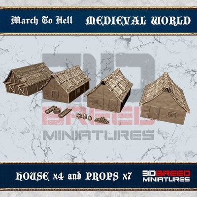 3DBreed Medieval World Terrain PLA 15mm 28mm Tabletop Gelände
