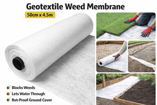 Geotextile Weed Membrane 50cm x 4.5m Non‑Woven Ground Cover for Landscaping