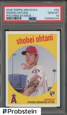 2018 Topps Archives Pitching Stance #50 Shohei Ohtani Angels RC Rookie PSA 10