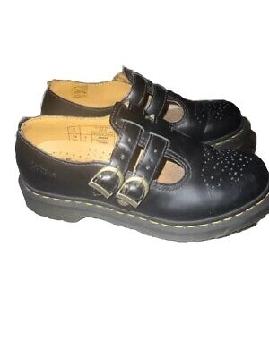 Dr Martens 12916 Mary Jane Black Leather Shoes w/Double Dr Martens 12916 Mary Jane Black Leather Shoes w/Double