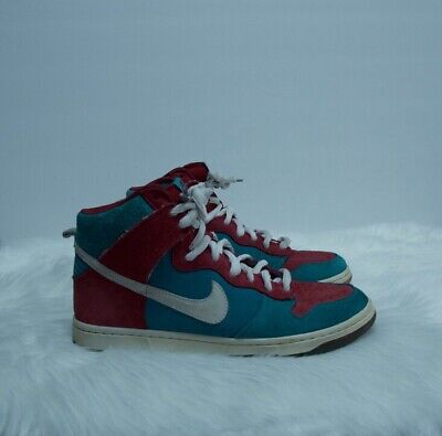 Nike SB Dunk High Premium Bloody Gums Varsity Red/Teal Size 8 (313171-611)