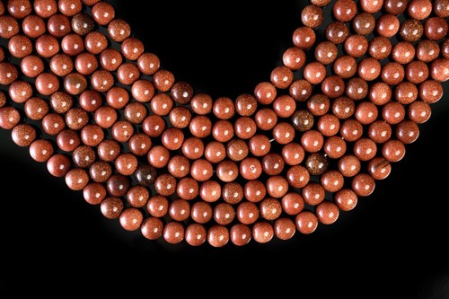 Natural Golden Sandstone Gemstone Round Smooth Beads String For Jewelry 15.5" - Picture 2 of 6