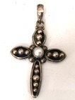 Vtg Necklace Pendant Markd Silpada 925 Sterling Silver Cross Pearl Jewelry lot y