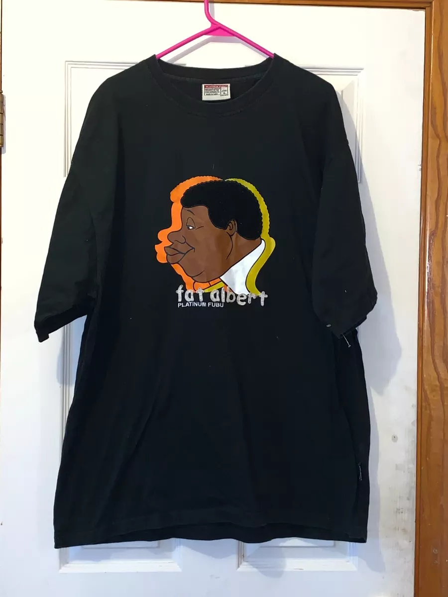 historie Endeløs bande PLATINUM FUBU VINTAGE FAT ALBERT BLACK T SHIRT SIZE XL CHEST IS 25&#034;  LENGTH IS 32 | eBay