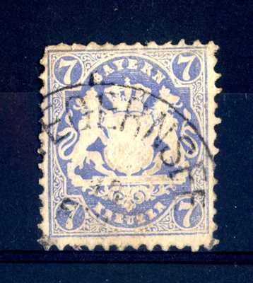 DEUTSCHE STAATEN - BAYERN - 1870/73 - Wappen. Reliefdruck. d Drahtpapier