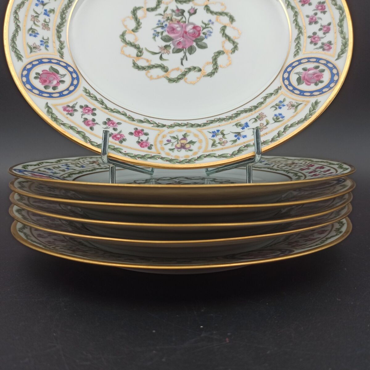 Haviland Limoges - 6 Plates In Porcelain Model Louveciennes Haviland Limoges - 6 Plates In Porcelain Model Louveciennes