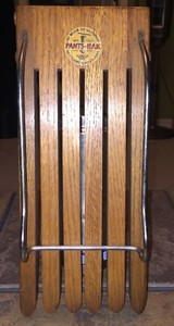 VTG WOOD PANTS-RAK HANGER Glines Co. BERKELEY CA Modern Portable Hanger MINT USA