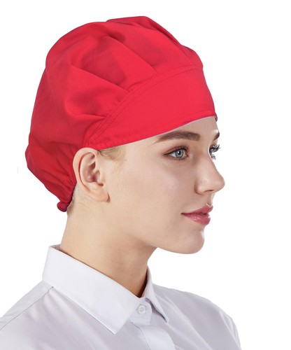 3pcs Unisex Chef Hat Adjustable Elastic Work Cap Kitchen Cooking Baker Chef C... - Imagen 2 de 5