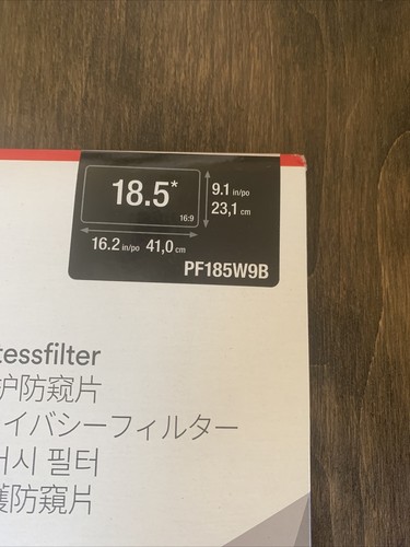 3M Privacy Filter for 18.5 Widescreen Monitor PF185W9B - New Open Box See Photos - Photo 2/5
