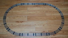 Marx 3 Rail 0-27 Gauge Track Layout, 12 Pieces, Oval Layout, Vintage Track
