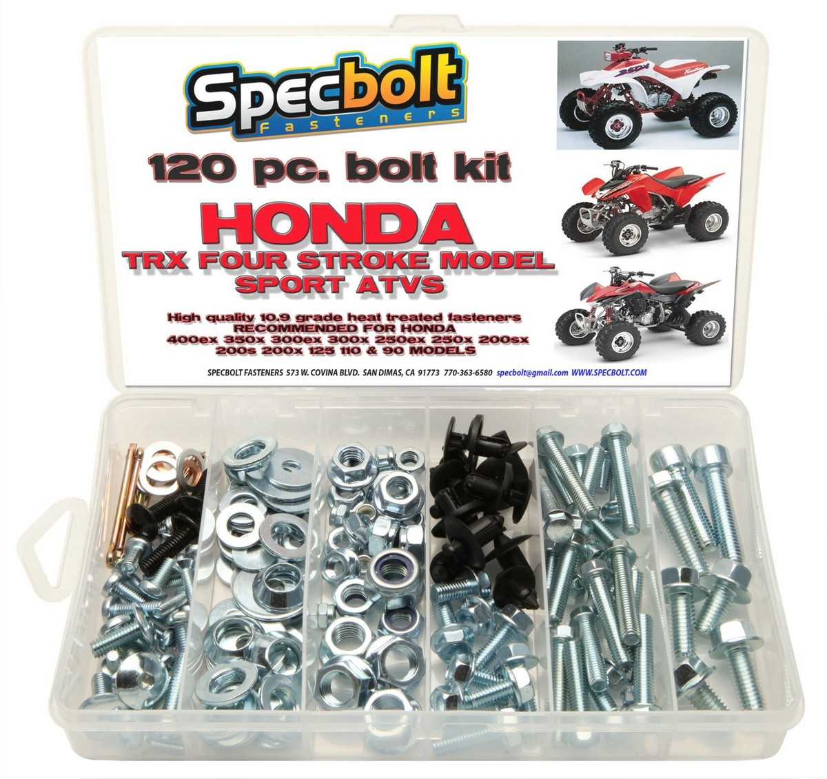 Bolt kit Honda TRX 400EX 250EX 250X ATV fender plastics engine