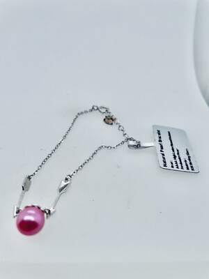 Sterling Silber Armband Neu Rosa Perle Und Pfeile Gekennzeichnet