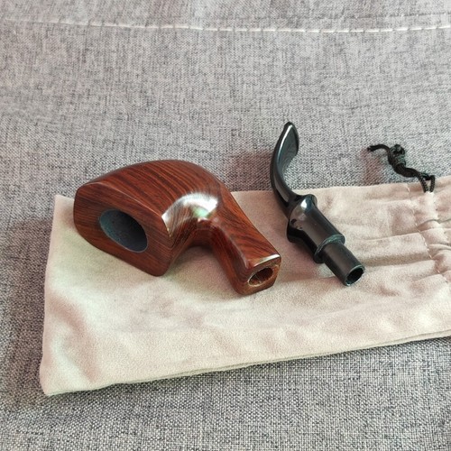 1pcs Vintage Pipe Durable Solid Classic Pipe Smoking Creative Ebony Wooden Pipe - Picture 7 of 8