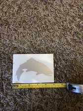 Simms Fly Fishing Sticker Decal Gray Silver Trout Approx 5"