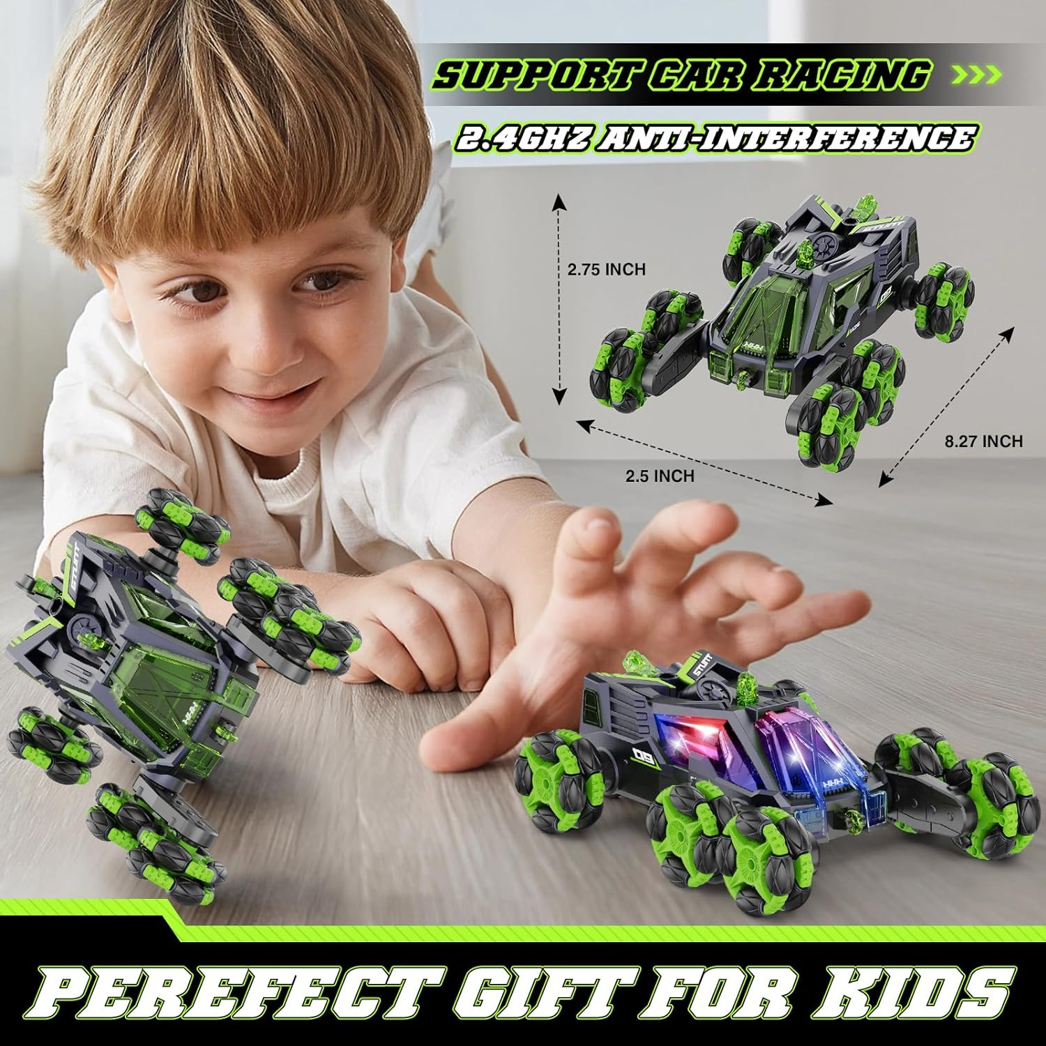 Gesture Sensing Rc Stunt Car，Remote Control Toy Car, 6-Wheel Drive Remote Contro