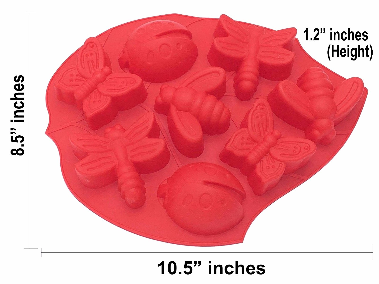 [2 PACK] 8 Cavity Butterfly Silicone Soap Mold for DIY Handmade Soap