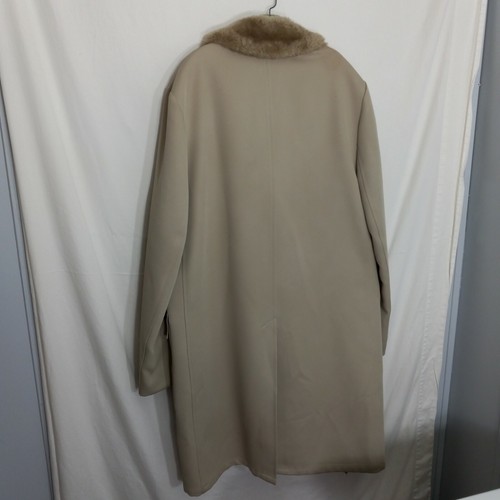 Rainfair Trench Coat XL Pea Faux Fur Lined Dadcore Normcore Urban Streetwear - Foto 2 di 10