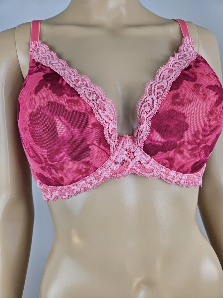 Natori Womens Bra 34DDD Lace Full Coverage Peach Red - Image 2 of 4