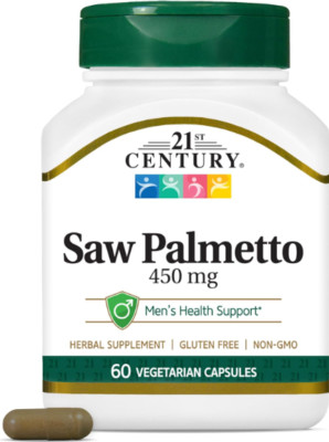Saw Palmetto Berries 450 mg 60 Veg Capsules GMP Quality Assured,