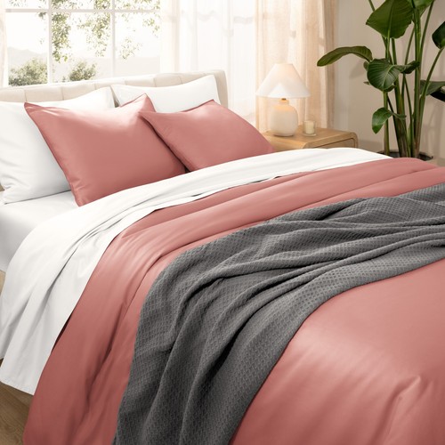 Bare Home Organic Cotton Sateen Duvet Cover Set - Smooth Sateen Weave - Picture 30 of 71