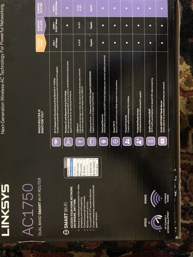 Linksys EA6500 Gigabit Wi-Fi Router IOB WITH CD QSG Ethernet cable & power cord - Picture 5 of 10