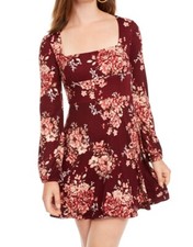 B Darlin Floral Square Neck Dress Size 1/2 NWOT