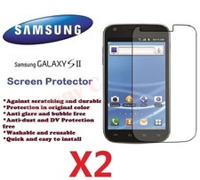 New Samsung Galaxy S2 II i9200 LCD Screen Protector Crystal Ultra Clear Film X 2