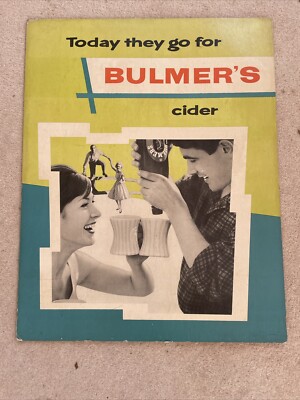 Vintage Bulmer's Cider Werbung Plakat Schild 60er Jahre Retro groß Today they go