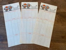 Lot of 3 Vintage Amoco American Gas Advertising Bridge Game Score Sheets