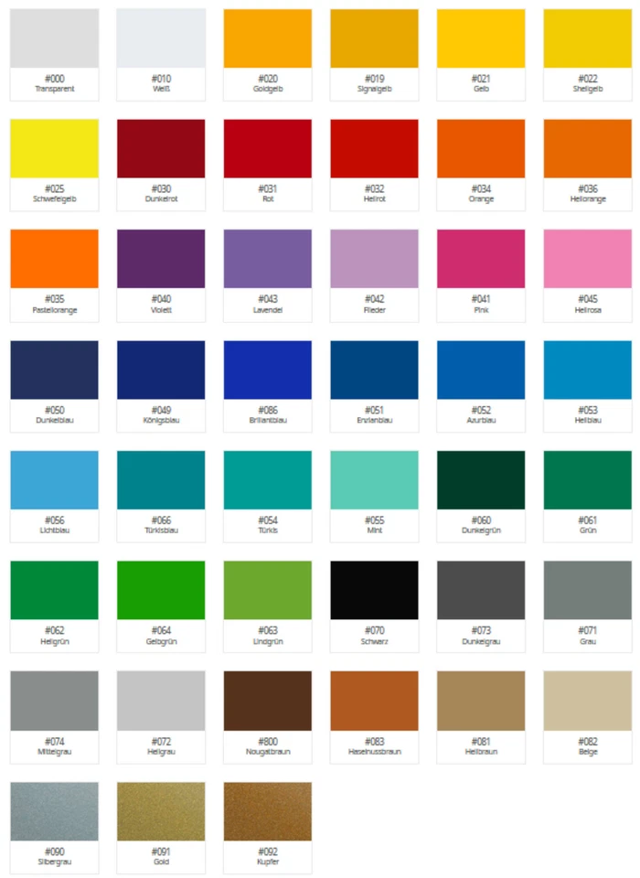 Oracal 621 Glanz - 631 Matt Plotterfolie Orafol Folie Möbelfolie 31,5 - 63cm 5m