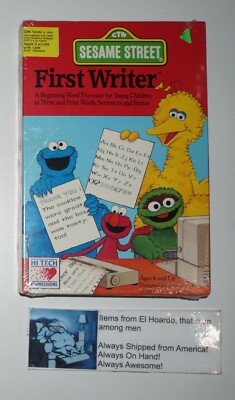 Sesame Street 1989 First Writer Sealed PC Game 5.25 Disk DOS 2.0 Apple II e/c/gs