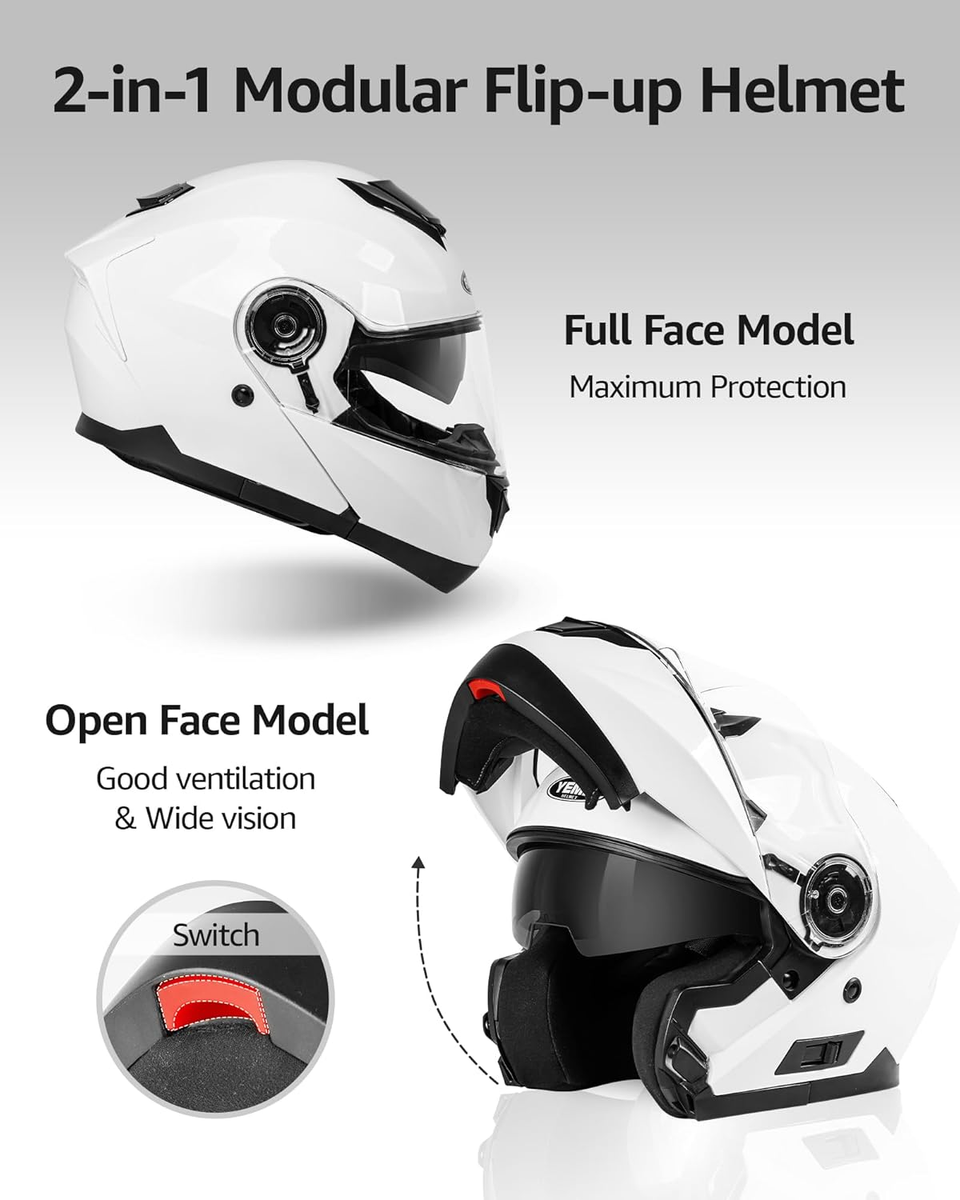 YEMA YM-926 DOT Approved Modular Full Face Motorcycle Helmet with