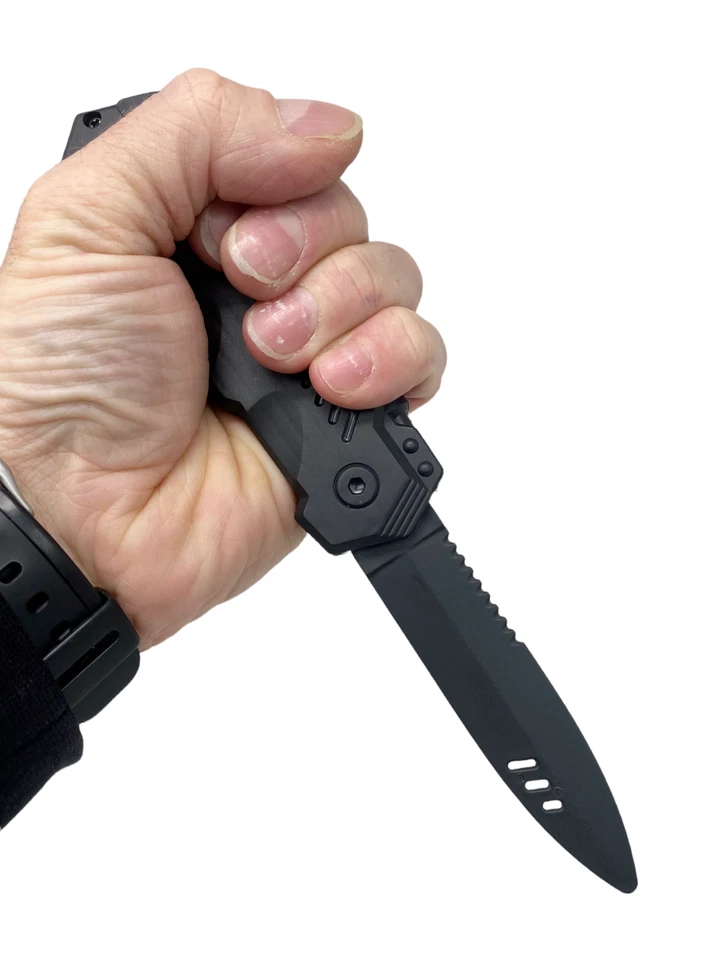 Retractable Plastic Fake Knife 21cm Army Navy Dagger Survival Blade Novelty - Image 2 of 4