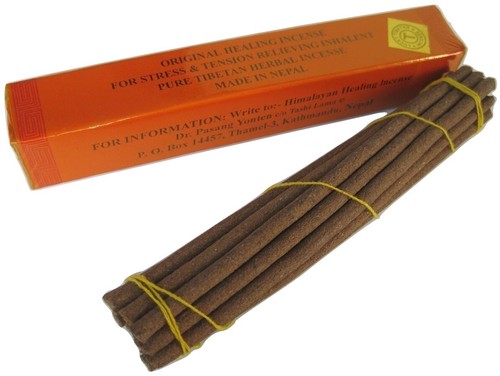 Tibetan Nepalese Original Healing incense (Orange) * Approx. 19 Sticks per Pack - 第 1/3 張圖片