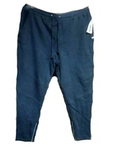 REBEL CANYON YOUNG MEN'S SLIM FIT ANKLE ZIP JOGGER SWEATPANTS,BLACK,XL,NEW