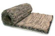 Fourrure artificielle Astrakan Caraculas, beige 50 x 160 cm