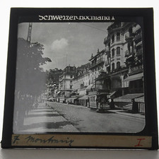 Montreux Photo Plate Circa 1920-1930 Glass Positive Glass Slide 8.5cm X 8.5cm