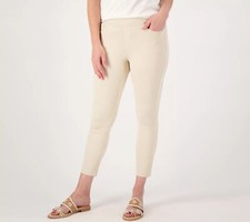 Belle by Kim Gravel Ponte 5 Pocket Slim Pants Sand Bar 2 New