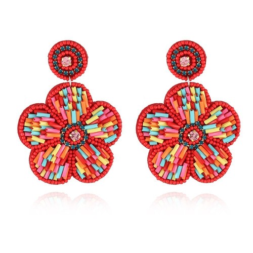 Orecchini perle boho serie primavera lunghi perline goccia pendenti fatti a mano 2914 - Foto 6 di 23