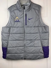 Nike Mens UALBANY NEW YORK University Football Puffer Vest 2XL RN 56323 Grey