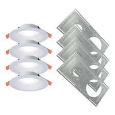 HALO 6 in. Selectable CCT Regressed Canless Integrated LED Downlight with New Co