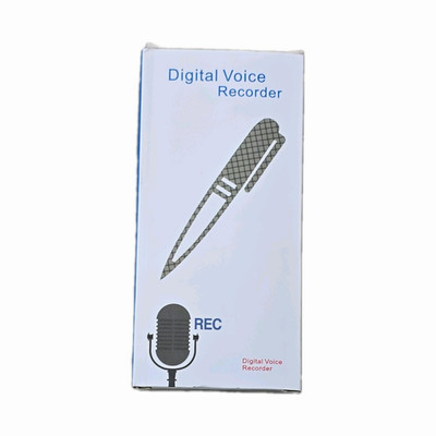 Digital Voice Recorder Silver/Gold Handheld Flash Memory Boxed