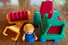 VINTAGE 1985 PLAYSKOOL LIL PLAYMATES FARM TRACTOR WITH DISC AND FIGURE — photo 3