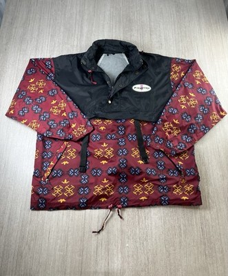 Rockpgen Vintage 90s Anorak Jacket Medium Geometric Aztec Festival Windbreaker