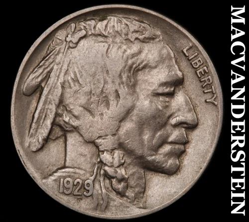 1929 Buffalo Nickel - Scarce  Extra Fine  Better Date  No Reserve  #G6925