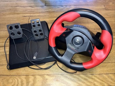 Logitech WingMan Formula Force GP Force Feedback USB Steering Wheel & Pedals 