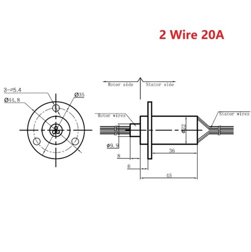 Giunto rotante elettrico 2-24 fili 2A-30A MW1230 anello di contatto conduttivo alta corrente - Foto 25 di 50