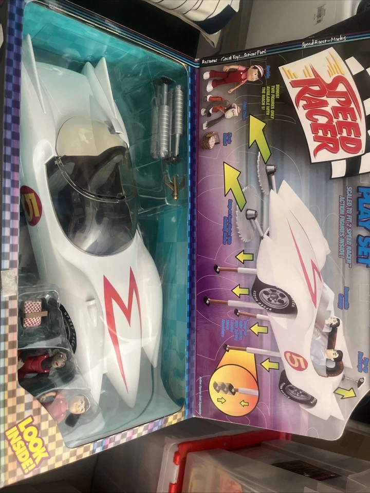 JUEGO VINTAGE SPEED RACER MACH 5 RESAURUS CHIM CHIM SPIRTLE 1999 NUEVO EN CAJA Foto 2 de 3