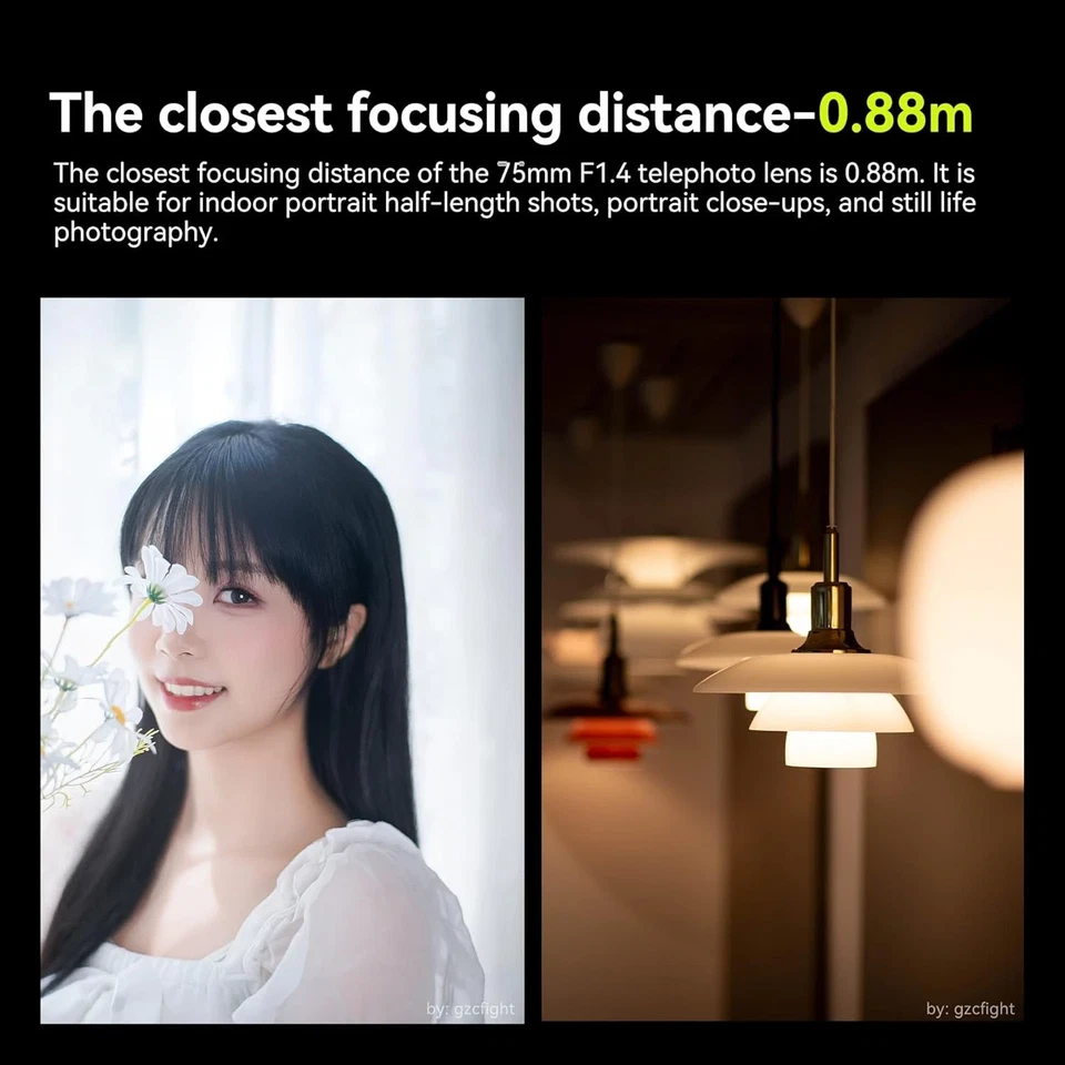 7Artisans 75mm F1.4 Full Frame Manual large aperture Lens for Leica L SL Camera - Image 4 of 4